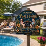 Custom Wood Sign - Personalized Summer Vacation And Travel Gifts For Couple - Welcome To Our Backyard Bar
