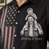 Custom Photo Unisex Tropical Hawaiian Aloha Shirt - Personalized America 250th Anniversary Father's Day Gifts For Dad, Grandpa - Built On Freedom And Family