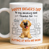 Custom Mug - Personalized Father's Day Birthday Gifts For Dog Cat Lovers, Dog Dad And Mom, Cat Owners - Love Is A Four Legged Word