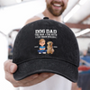 Custom Vintage Washed Denim Baseball Cap - Personalized Father's Day Gifts For Dog Lovers, Dog Dad And Mom - The Snack Dealer