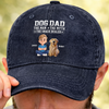 Custom Vintage Washed Denim Baseball Cap - Personalized Father's Day Gifts For Dog Lovers, Dog Dad And Mom - The Snack Dealer