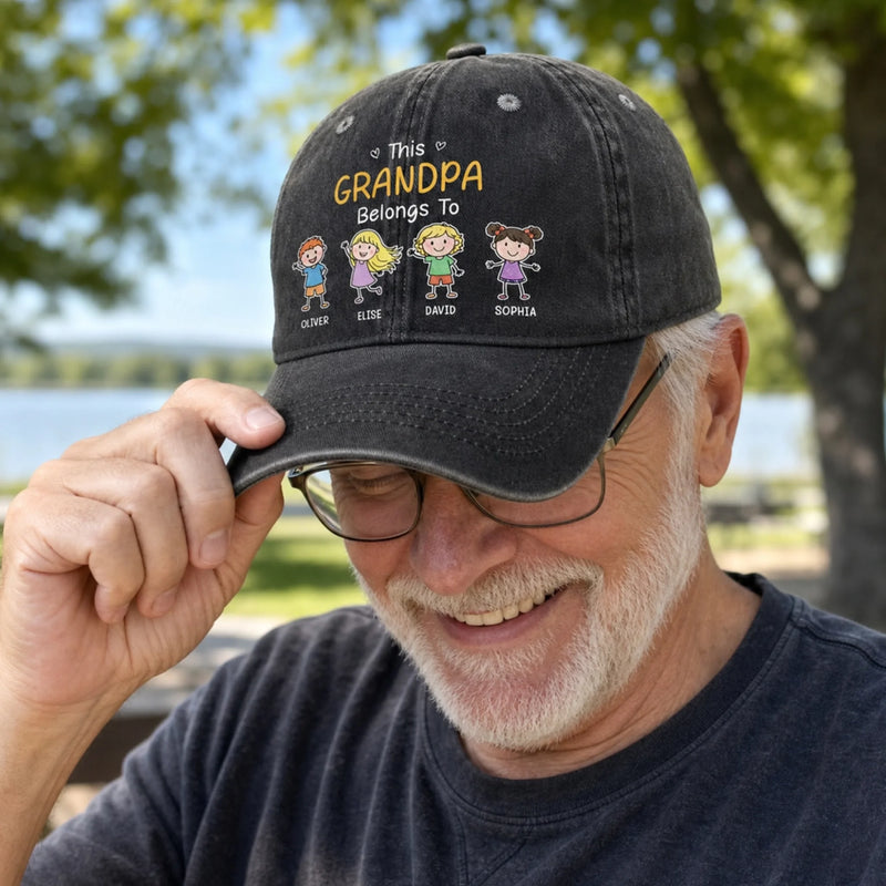 Custom Cap - Personalized Father's Day Gifts For Dad, Grandpa - Built Strong, Raised Better