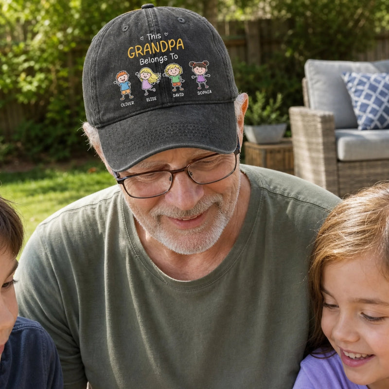 Custom Cap - Personalized Father's Day Gifts For Dad, Grandpa - Built Strong, Raised Better
