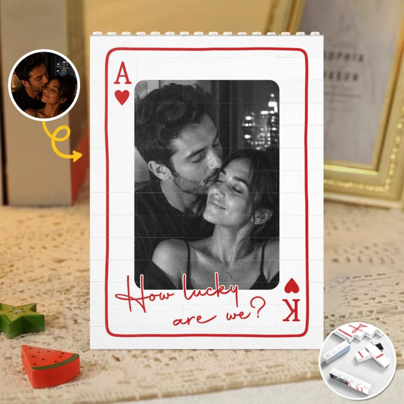 Custom Photo Vertical Rectangle Shaped Building Brick Blocks - Personalized Anniversary Wedding Gifts For Husband And Wife, Him And Her - You And Me Always