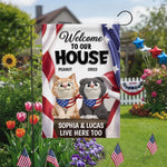 Custom Flag - Personalized America 250th Anniversary Gifts For Cat Lovers, Cat Mom And Dad - Welcome To Our Cat Kingdom