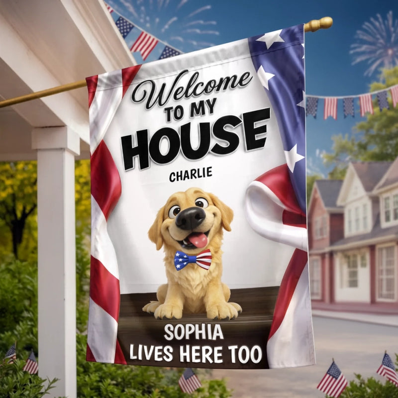 Custom Flag - Personalized America 250th Anniversary Gifts For Dog Lovers, Dog Dad And Mom - Proud Patriotic Paws