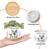 Custom Photo Home Decor Ceramic Plant Pot -  Personalized Pet Memorial Sympathy Gifts For Dogs, Cats - Forever Loved Never Forgotten