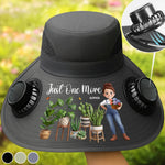 Custom Hat With Fans Solar Power - Personalized Garden Gifts For Gardeners, Women - Rooted In Pure Botanical Joy