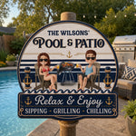 Custom Wood Sign - Personalized Summer Vacation And Travel Gifts For Couple, Husband, Wife - Our Favorite Coastal Escape