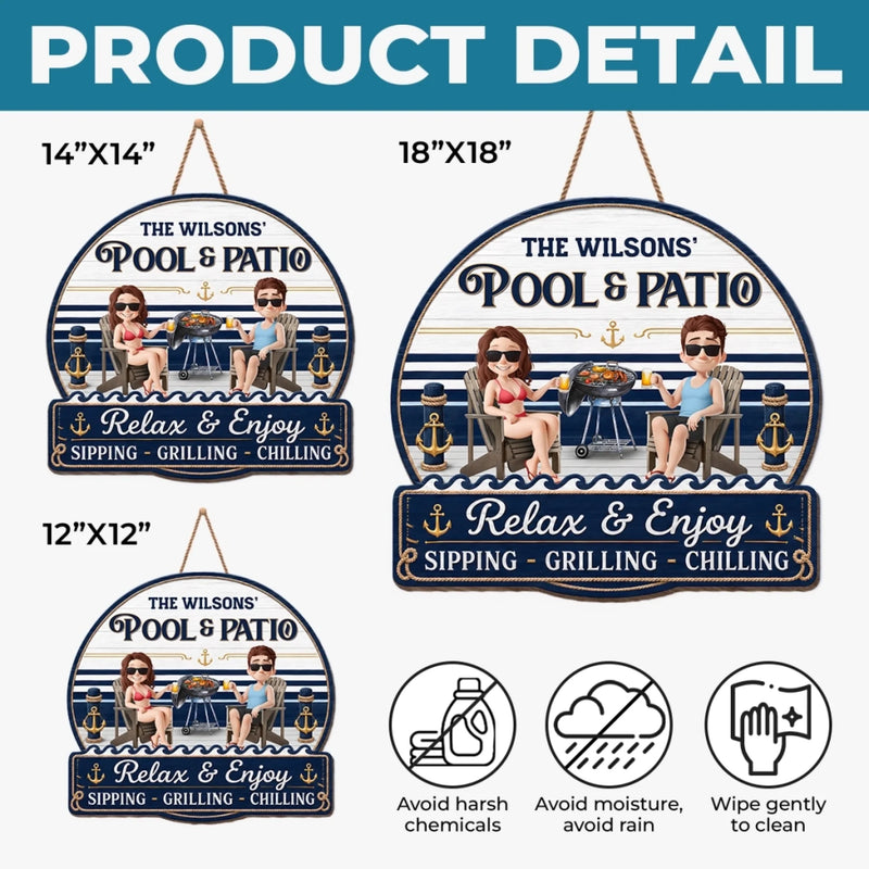 Custom Wood Sign - Personalized Summer Vacation And Travel Gifts For Couple, Husband, Wife - Our Favorite Coastal Escape