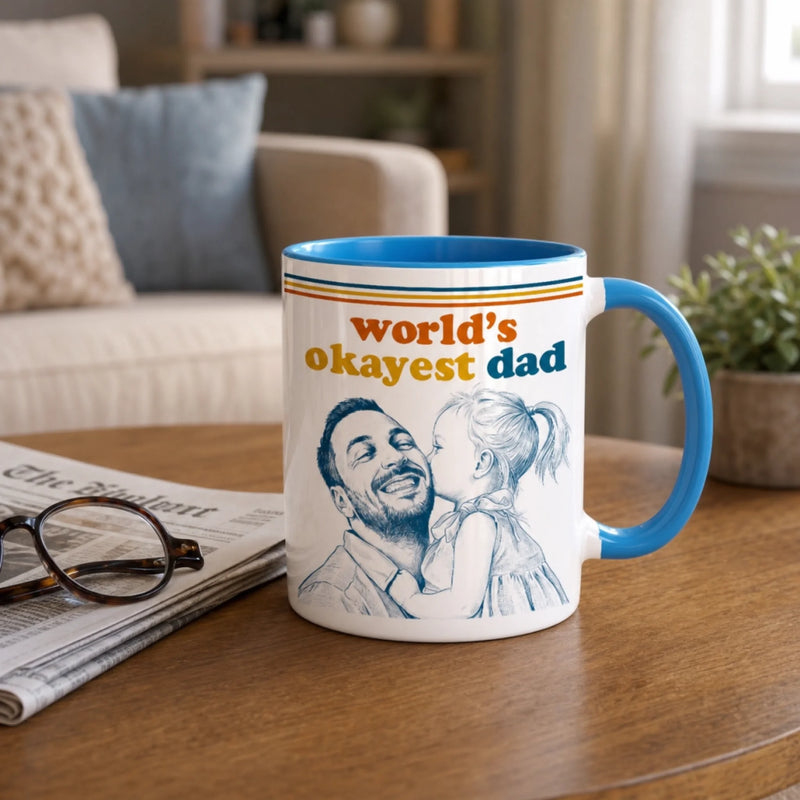 Custom Photo Mug - Personalized Father's Day Birthday Gifts For Dad, Grandpa, Husband - World’s Best Dad Ever