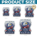 Custom Acrylic Fridge Magnet - Personalized America 250th Anniversary Gifts For Mom, Dad, Brother, Sister, Kids - Land Of The Free