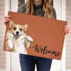 Custom Photo Coir Doormat - Personalized Birthday Gifts For Dog Cat Lovers, Dog Dad And Mom, Cat Owners - Pawsitively Welcoming You Inside