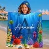 Custom Poncho Beach Towel - Personalized Summer Vacation And Travel Gifts For Women, Men, Kids - My Little Underwater Kingdom