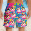 Custom Photo Tropical Hawaiian Aloha Men Beach Shorts - Personalized Summer Vacation And Travel Gifts For Dog Cat Lovers, Dog Dad And Mom, Cat Owners - The Coolest Boss In Town
