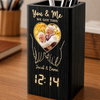 Custom Photo Pen Holder With Clock - Personalized Anniversary Wedding Gifts For Husband And Wife, Him And Her - We Got This, Together