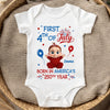 Custom Baby Onesie - Personalized Baby Shower, Gender Reveal, America 250th Anniversary Gifts For New Moms, New Dads, New Parents - Little Star Of Freedom