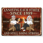 Custom Home Decor Metal Sign - Personalized Anniversary Wedding Gifts For Husband And Wife, Him And Her - Crazy Together Since Forever