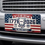 Custom License Plate - Personalized America 250th Anniversary Gifts For Family - We Shine Best Together