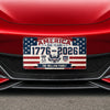 Custom License Plate - Personalized America 250th Anniversary Gifts For Mom, Dad, Brother, Sister, Kids - We Shine Best Together