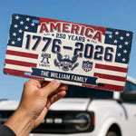 Custom License Plate - Personalized America 250th Anniversary Gifts For Family - We Shine Best Together