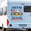 Custom RV Decal - Personalized America 250th Anniversary,  Camping Gifts for Campers, Husband And Wife, Dog Lovers - Furry Camping Crew