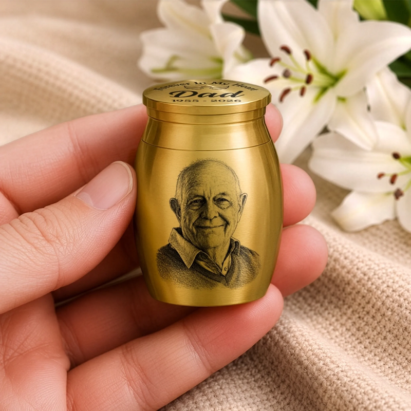 Custom Photo Memorial Urn - Personalized  Memorial Sympathy Gifts For Dad – A Sacred Place For Love