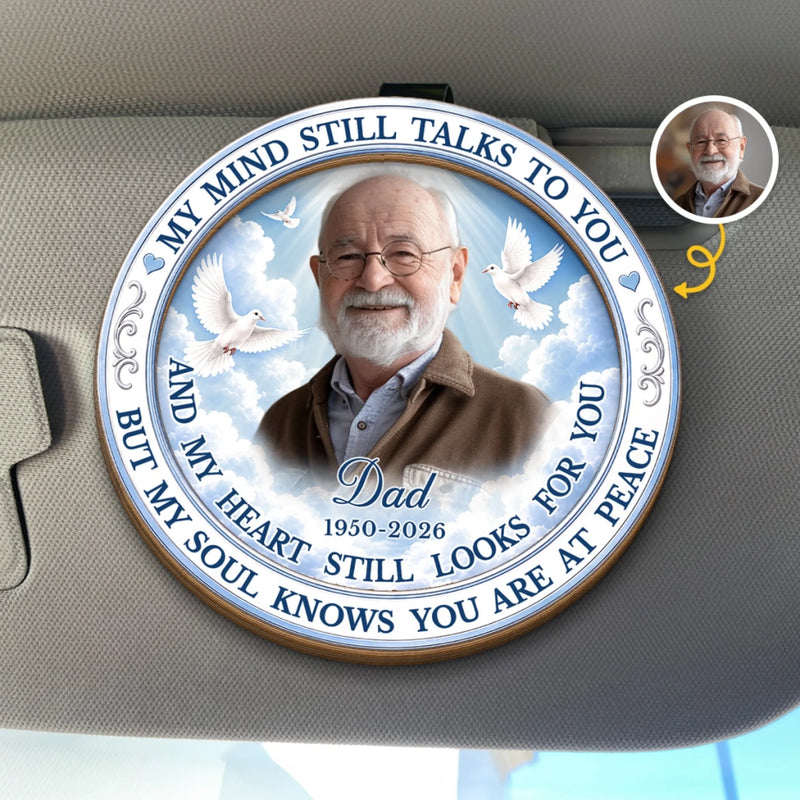Custom Photo Car Visor Clip - Personalized Memorial Sympathy Gifts For Loss Of Mom, Dad - Your Love Still Guides Me