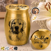 Custom Photo Memorial Urn - Personalized Pet Memorial Sympathy Gifts For Loss Of Dog, Cat – Rest In Love