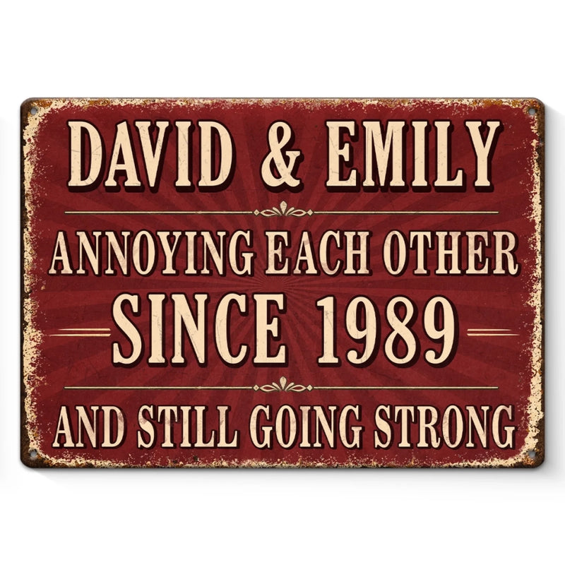 Custom Home Decor Metal Sign - Personalized Anniversary Wedding Gifts For Husband And Wife, Him And Her - Our Forever Rugged Love Bond