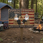 Custom Home Decor Metal Sign - Personalized America 250th Anniversary Wedding Gifts For Husband And Wife, Him And Her - Forever Bound By Love