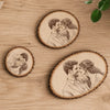 Custom Photo Wood Slice Plaque - Personalized Anniversary Wedding Gifts For Husband And Wife, Him And Her - Our Love, Etched Forever