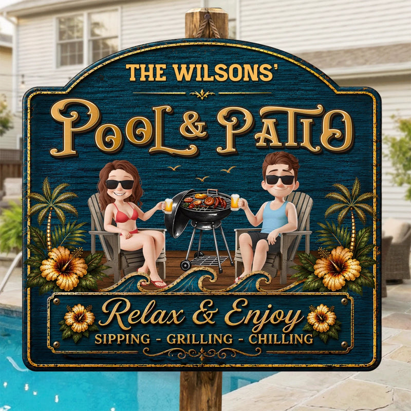 Custom Wood Sign - Personalized Summer Vacation And Travel Gifts For Husband And Wife, Him And Her - Where Summer Never Ends