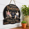 Custom Home Decor Wood Sign - Personalized Anniversary Wedding Gifts For Husband And Wife, Him And Her - Just A Couple, Pool & Patio Sipping Chilling