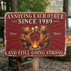 Custom Home Decor Metal Sign - Personalized Anniversary Wedding Camping Gifts For Campers, Husband And Wife, Him And Her - Love Drives Us Crazy