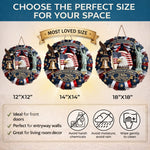 Custom Wood Sign - Personalized America 250th Anniversary Gifts For Mom, Dad, Brother, Sister, Kids - Family Forever United