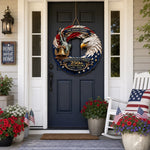 Custom Wood Sign - Personalized America 250th Anniversary Gifts For Family - Bald Eagle Patriotic