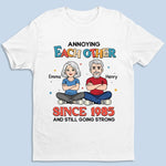 Custom T-shirt, Premium T-shirt, Hoodie - Personalized Anniversary Wedding Gifts For Husband And Wife, Him And Her - Stuck With You Forever, Unfortunately