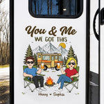 Custom RV Decal - Personalized Anniversary Wedding Camping Gifts For Campers, Husband And Wife, Him And Her - Campfire Love