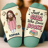 Custom Crew Socks - Personalized Bookish Gifts For Book Lovers, Bookworms, Readers - I'd Rather Be Reading