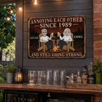 Custom Home Decor Metal Sign - Personalized Anniversary Wedding Gifts For Husband, Wife, Couple - Love Drives Us Crazy