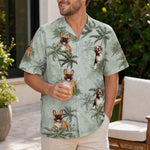 Custom Photo Dog Vibes And Beach Tides - Dog & Cat Personalized Custom Unisex Tropical Hawaiian Aloha Shirt - Summer Vacation Gift, Gift For Dog Lovers
