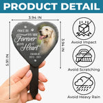 Custom Photo Slate Garden Stake - Personalized Pet Memorial Gifts For Dogs, Cats - Hearts Hold Eternal Memories