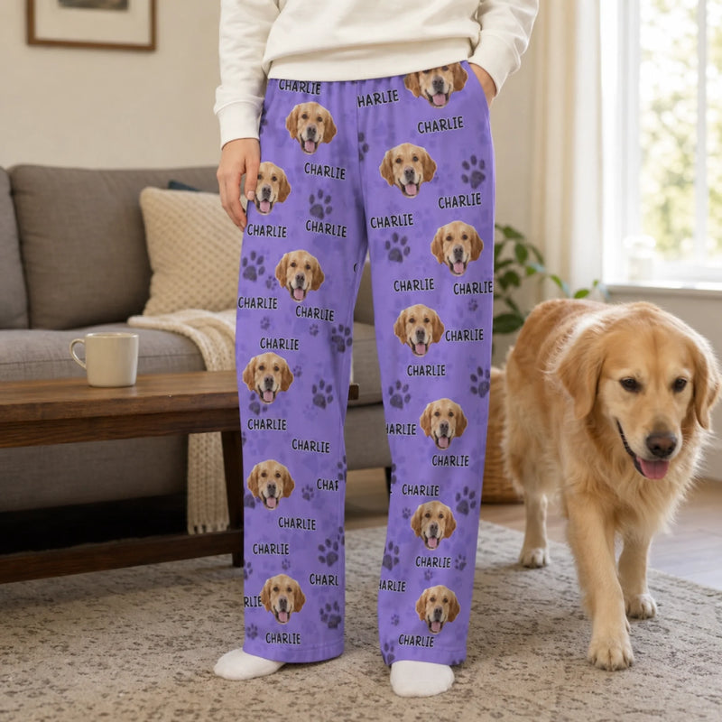 Custom Photo Pawsome Christmas Vibes! - Dog & Cat Personalized Custom Pajama Pants - Christmas Gift For Dog Lovers, Pet Owners