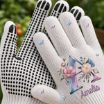 Custom Gardening Gloves - Personalized Birthday Garden Gifts For Gardeners, Plant Lovers - A Little Piece Of Paradise
