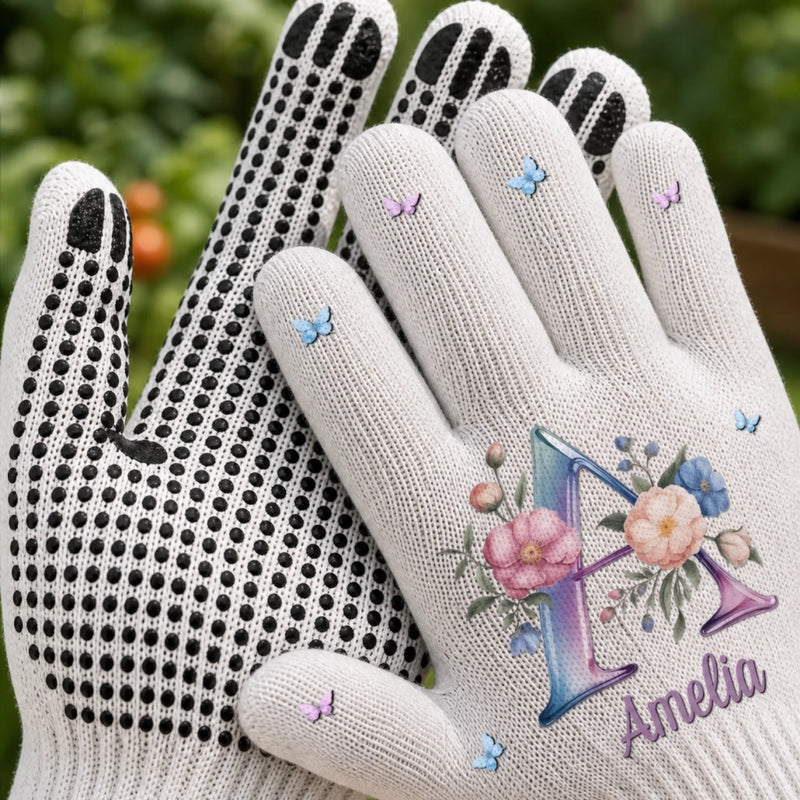 Custom Gardening Gloves - Personalized Birthday Garden Gifts For Gardeners, Plant Lovers - A Little Piece Of Paradise