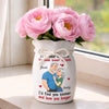 Custom Flower Vase With Ribbon - Personalized  Anniversary Wedding Gifts For Husband And Wife, Him And Her - Loving You All Over Again