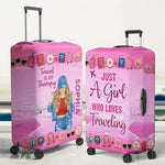 Custom Luggage Cover - Personalized Summer Vacation And Travel Gifts For Women, Besties, Sisters, BFF - Collecting Memories Worldwide
