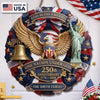 Custom Wood Sign - Personalized America 250th Anniversary Gifts For Mom, Dad, Brother, Sister, Kids - Liberty Looks Good On Everyone