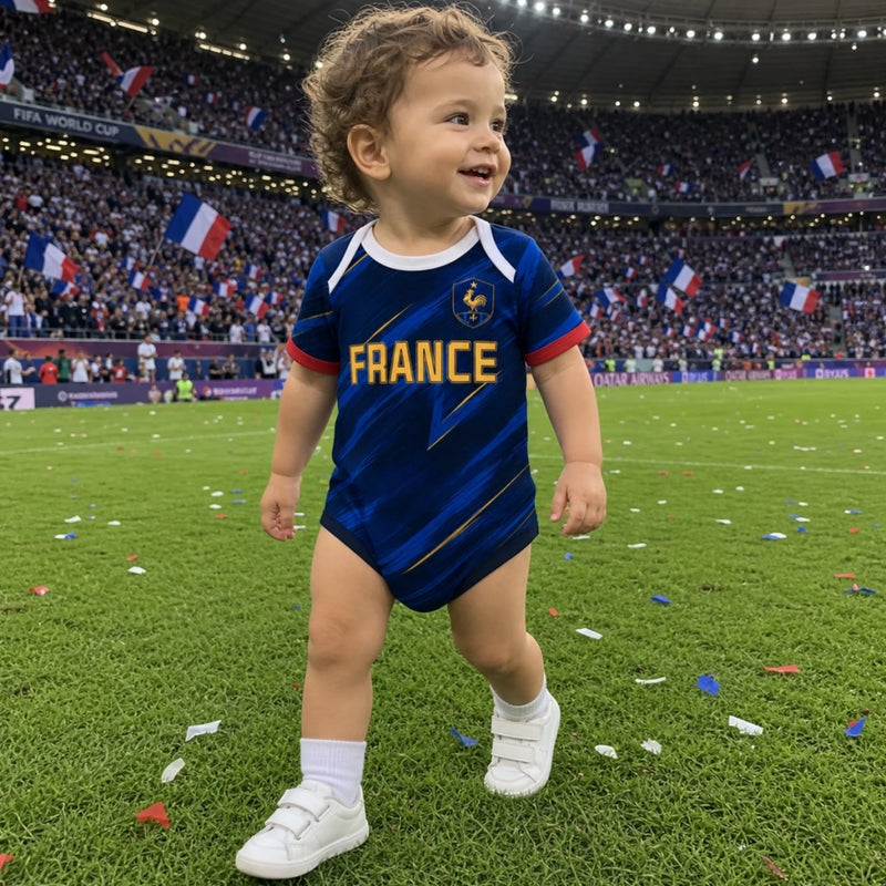 Custom Germany World Football Baby Jersey Bodysuit - Personalized Baby Shower, Gender Reveal Gifts For New Moms, New Dads, Football Lovers - Youngest Eagle On The Pitch